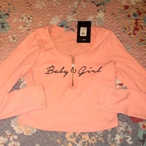 New Fashion Nova Pink Babygirl Crop Top 🎀